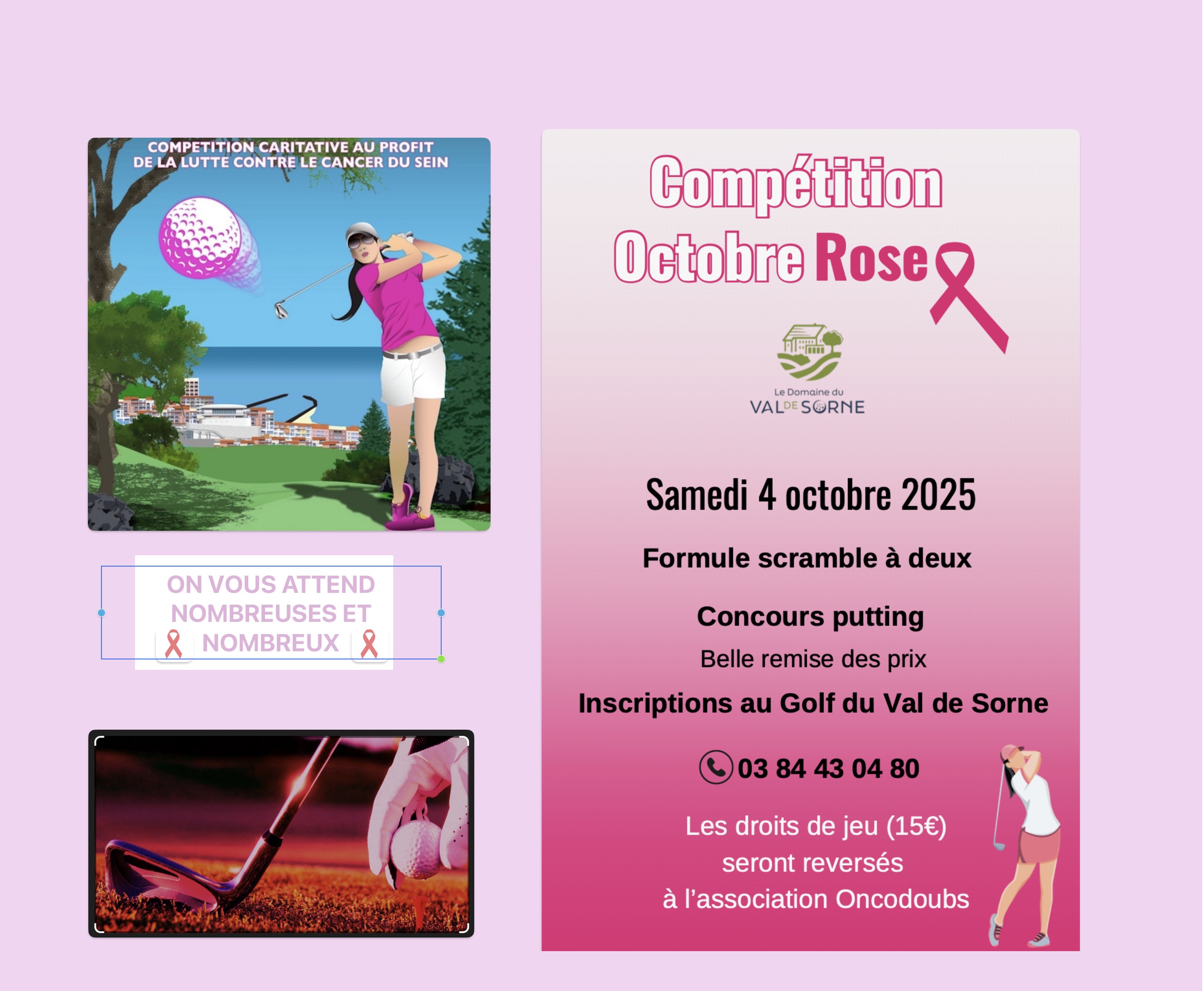 Octobre Rose et OncoGolf au Val de Sorne 
